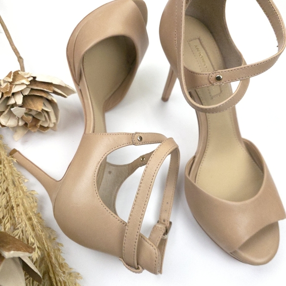 ANTONIO MELANI Nude Heeled Sandals - Picture 3 of 9
